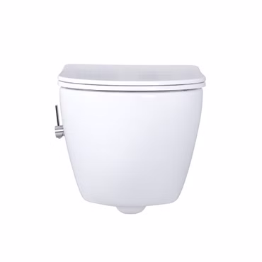 Creavit RIMOFF Wand WC mit Bidet Edelstahl Düse Kaltwasserhebel Weiß wandhängend hygienisch