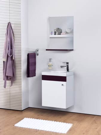 Elmas Spiegel mit Ablage Braun (BxHxT) 440 x 545 x 82 mm