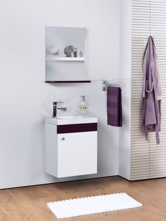 Elmas Waschtisch Unterschrank Schwarz (BxHxT) 450 x 850 x 250 mm