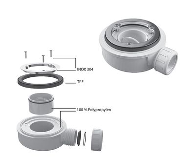 Veroni Dusch - Siphon 90 mm Ø 40 mm
