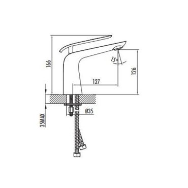 Creavit Bloom Waschtischarmatur Wasserhahn Chrom
