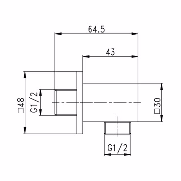 Creavit Chrom Messing Wandanschlussbogen Eckig Wandbogen Außengewinde