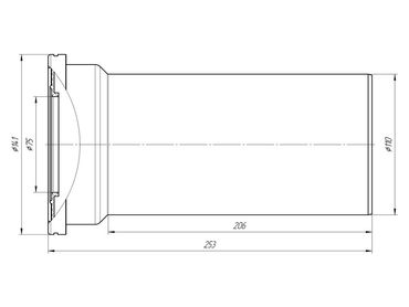 Belvit WC Anschluss Abflussrohr DN110 250mm