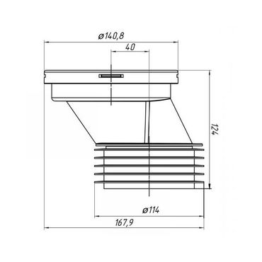 Belvit WC Anschlussstutzen Exzentrisch DN 110 40mm