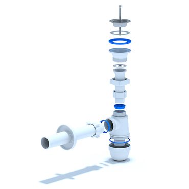 Belvit Waschbecken Siphon 1 1/2 Ø40 mm