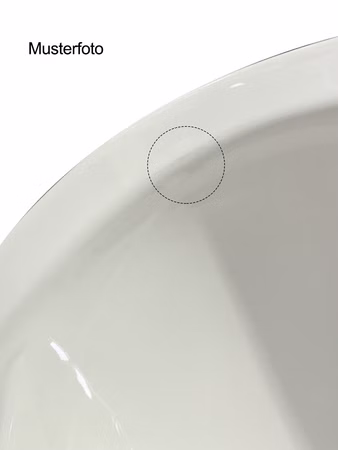 B Ware - Waschbecken Waschtisch Keramik Oval 28 cm Tiefe x 36 cm Breite