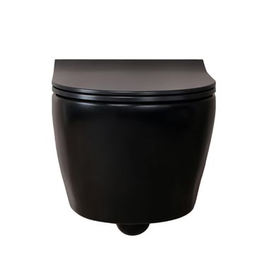 Spülrandloses Hänge WC Matt Schwarz Black WC Toilette Softclose Deckel NEU