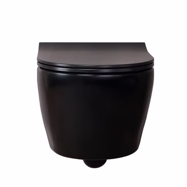 Spülrandloses Hänge WC Matt Schwarz Black WC Toilette Softclose Deckel NEU