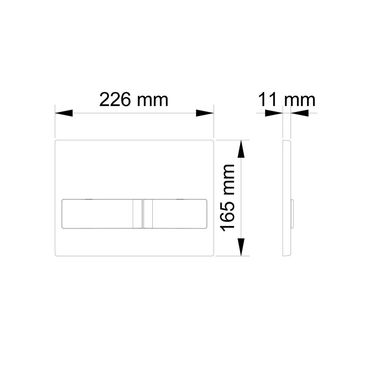 Belvit London Betätigungsplatte für 2-Mengen-Spülung Bronze Matt