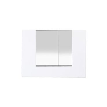 Belvit Madrid Betätigungsplatte für 2-Mengen-Spülung Weiß mit glanzchromen Drückertasten