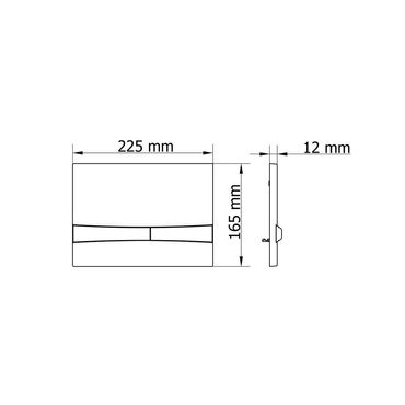Belvit Milano Betätigungsplatte für 2-Mengen-Spülung Glanzchrom