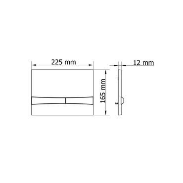 Belvit Milano Betätigungsplatte für 2-Mengen-Spülung Gold Matt