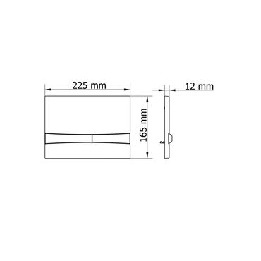 Belvit Milano Betätigungsplatte für 2-Mengen-Spülung Bronze Matt