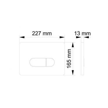 Belvit Berlin Betätigungsplatte für 2-Mengen-Spülung Chrom Matt