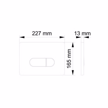 Belvit Berlin Betätigungsplatte für 2-Mengen-Spülung Chrom Matt