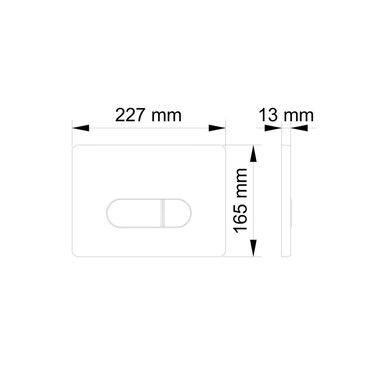Belvit Berlin Betätigungsplatte für 2-Mengen-Spülung Glanzchrom