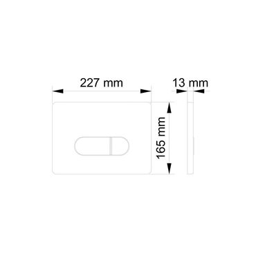 Belvit Berlin Betätigungsplatte für 2-Mengen-Spülung Gold Matt