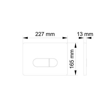 Belvit Berlin Betätigungsplatte für 2-Mengen-Spülung Anthrazit Matt
