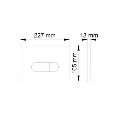 Belvit Berlin Betätigungsplatte für 2-Mengen-Spülung Schwarz Matt