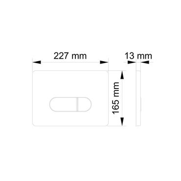 Belvit Berlin Betätigungsplatte für 2-Mengen-Spülung Weiß mit glanzchromen Drückertasten
