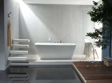 Aloni Quadro Freistehende Badewanne Acryl Weiß eckig 180 x 80 cm