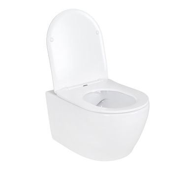 Spülrandloses Wand Hänge WC Spülrandlos Toilette Normal WC + Deckel