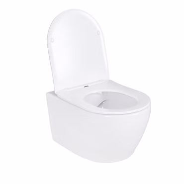 Spülrandloses Wand Hänge WC Spülrandlos Toilette Normal WC + Deckel