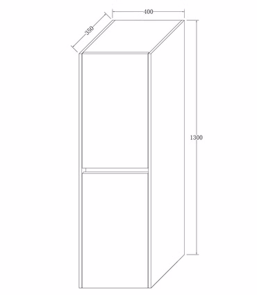 Hayat Hochschrank Eiche (TxBxH) 35 x 40 x135 cm