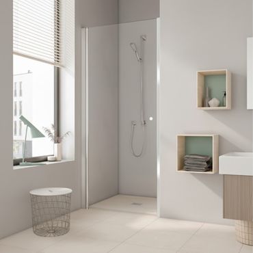 Aloni Duschtür klar 87-91x1900mm Pendeltür Schwingtür Duschkabine