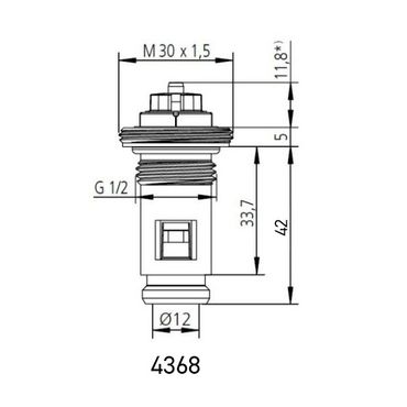 Belrad Heizkörper Ventileinsatz M30 x 1,5 Ventil TH-Kopf Einsatz 10 Stk. OVP
