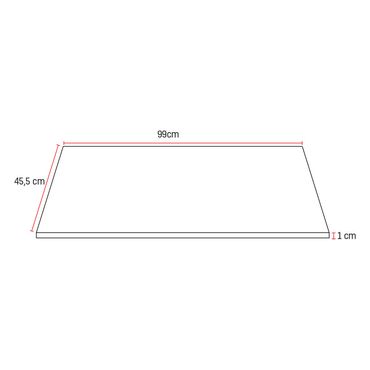 Veroni Solid Surface Waschtischplatte Konsolenplatte 100 cm