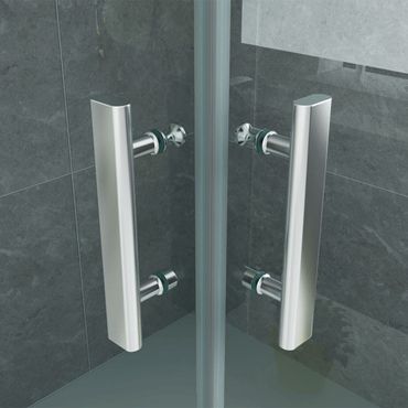 Aloni Eck-Duschkabine Doppel-Schwingtüren Klarglas 6 mm 80 x 80 x 190 cm
