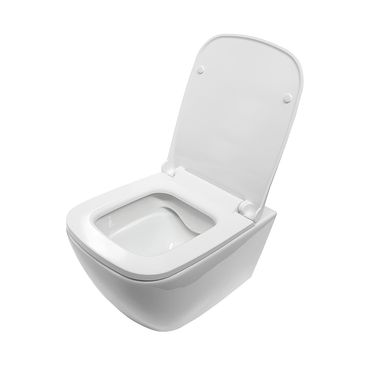 Belvit Spülrandloses Design Hänge WC Weiß + Softclose Deckel