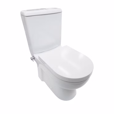 Stand-WC Bidet/Taharet Kombination inkl. Armatur heiß/kalt + Spülkasten + Deckel + Spülventil Komplett-Set