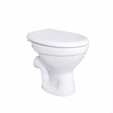 Stand WC Toilette Abgang Waagerecht Wand Tiefspüler Stehend + Softclose-Deckel