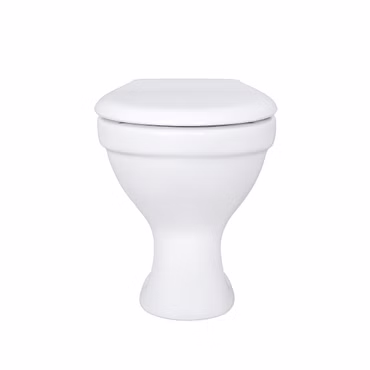 Stand WC Toilette Abgang Waagerecht Wand Tiefspüler Stehend + Softclose-Deckel