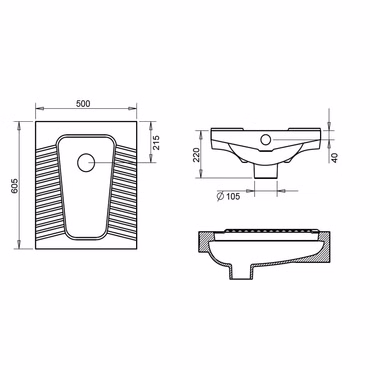 Belvit Hock-WC Alaturka Toilette