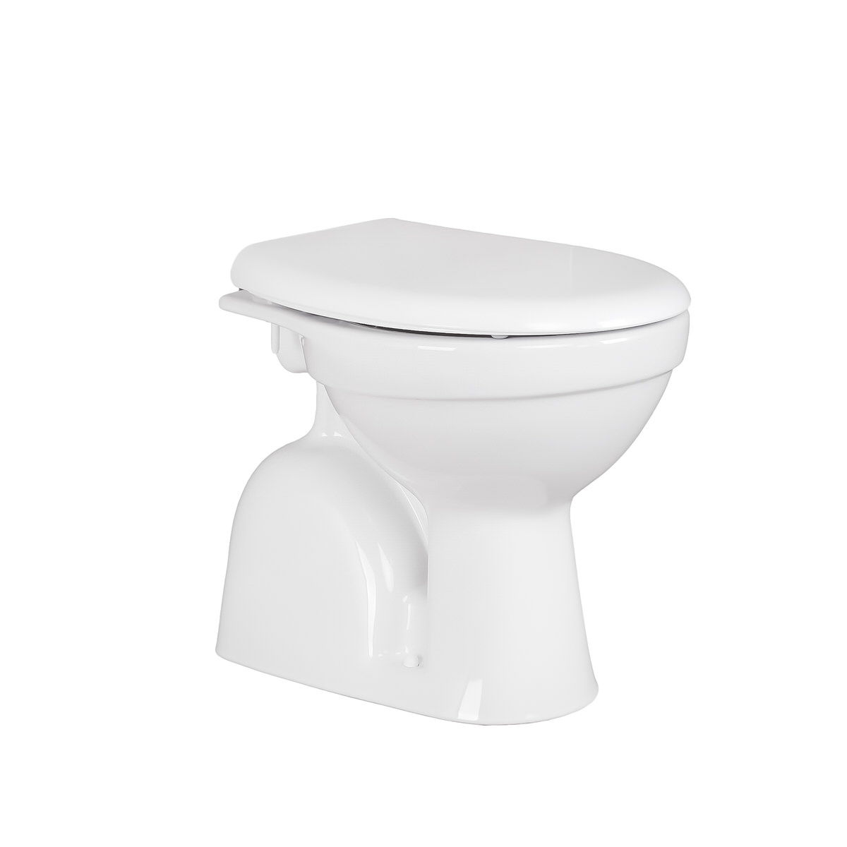 Belvit Dusch WC mit Bidet Funktion – Standtoilette aus Sanitärkeramik mit Taharet, senkrechtem Bodenabgang, Hygienedusche und Softclose WC-Deckel