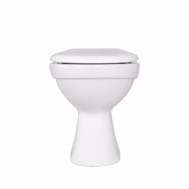 Belvit Dusch WC mit Bidet Funktion – Standtoilette aus Sanitärkeramik mit Taharet, senkrechtem Bodenabgang, Hygienedusche und Softclose WC-Deckel