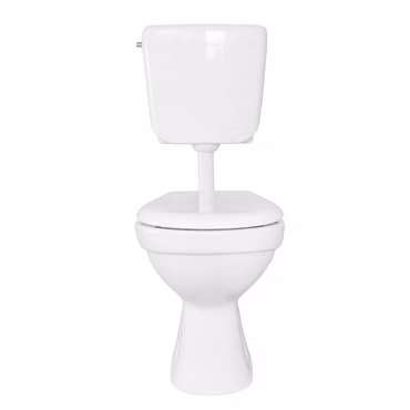Belvit Dusch WC mit Bidet Funktion – Standtoilette aus Sanitärkeramik mit Taharet, Hygienedusche, senkrechtem Abgang, Spülkasten und Softclose WC-Deckel