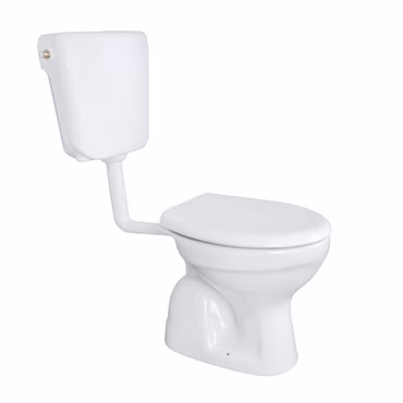 Komplettset Stand WC Abgang Boden Senkrecht Tiefspüler + Deckel + Spülkasten