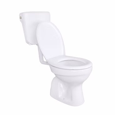 Komplettset Stand WC Abgang Boden Senkrecht Tiefspüler + Deckel + Spülkasten