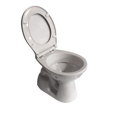 Belvit Stand WC Manhattan Grau Abgang Boden mit Softclose-Deckel