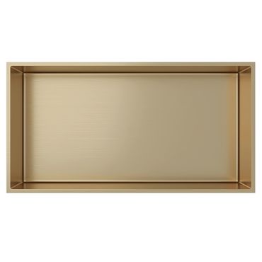 Aloni Wandnische Edelstahl gold gebürstet rostfrei 300x600x100mm