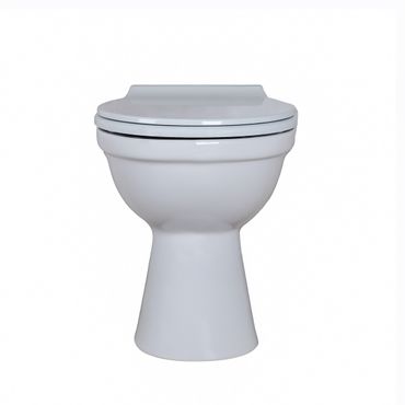 Belvit Stand WC Manhattan Grau Abgang Wand mit Softclose-Deckel