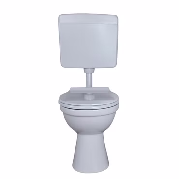 Belvit Stand WC Grau Abgang Wand mit Softclose-Deckel und Spülkasten