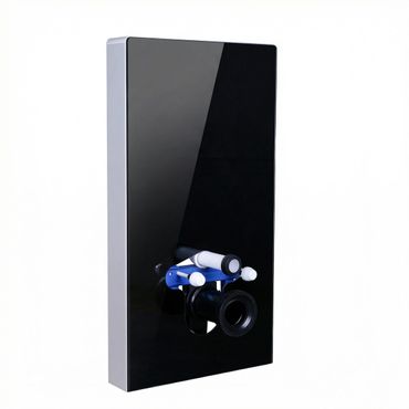 Belvit Schwarzglas Sanitärmodul für Wand-WC / Hänge-WC