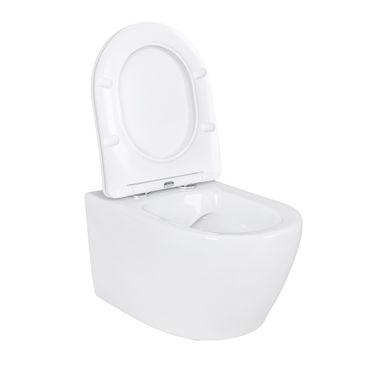 Spülrandloses Hänge-WC mit Softclose WC-Sitz passend für Geberit Vorwandelement