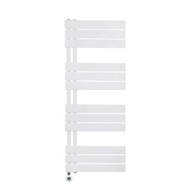 Elektrischer Handtuchheizkörper Paneel Anschluss links weiß 1200x500 (HxB) 593W
