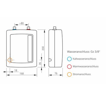 Kospel Durchlauferhitzer 3,5 kW universelle Montage